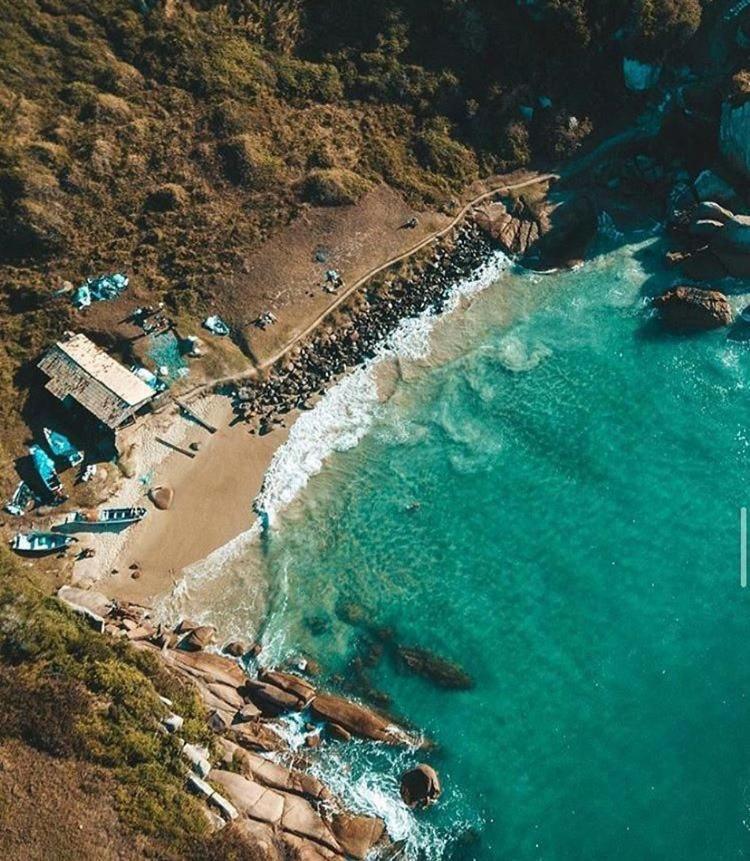 フロリアノポリス Casa De Temporada No Sul Da Ilha Com Piscinaヴィラ エクステリア 写真