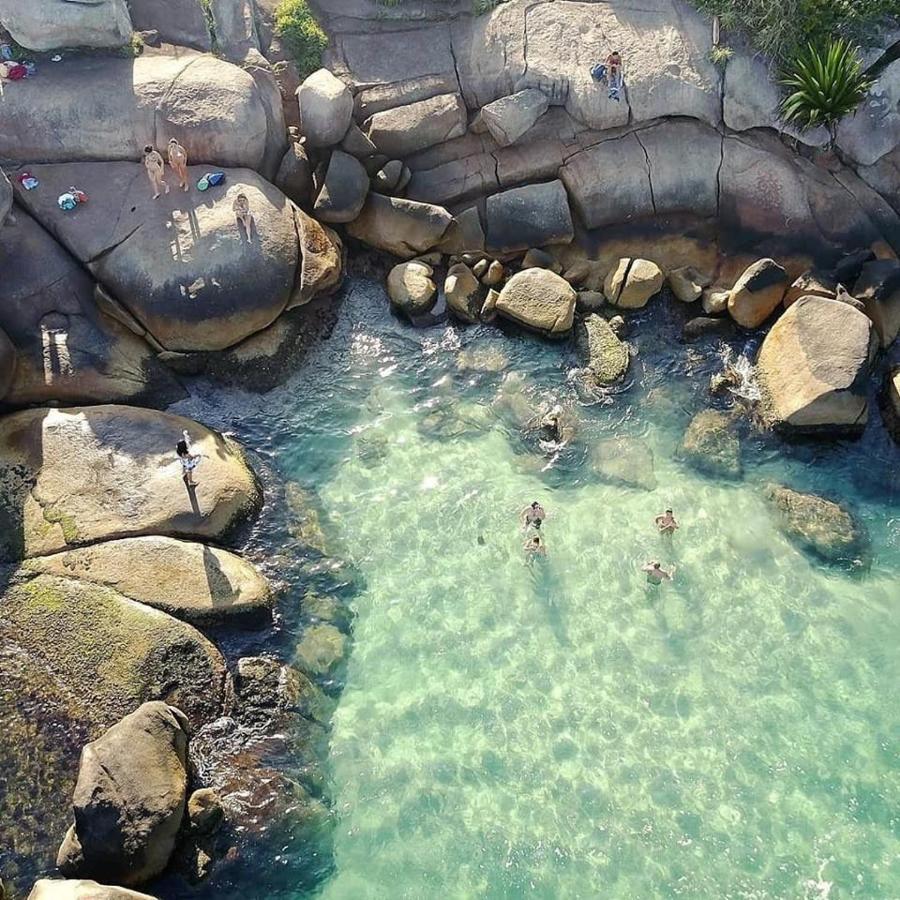 フロリアノポリス Casa De Temporada No Sul Da Ilha Com Piscinaヴィラ エクステリア 写真